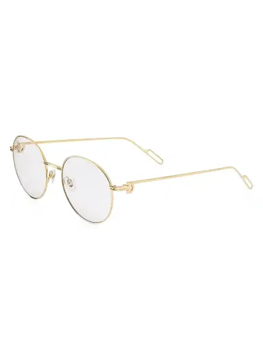 Cartier Women's 53MM Round Sunglasses - Gold | Thumbnail 2 Cartier Women's 53MM Round Sunglasses - Gold | Thumbnail 2