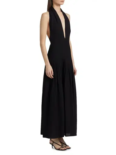 Proenza Schouler Women's Tala Halterneck Maxi Dress - Black - Size 14 | Thumbnail 4 Proenza Schouler Women's Tala Halterneck Maxi Dress - Black - Size 14 | Thumbnail 4
