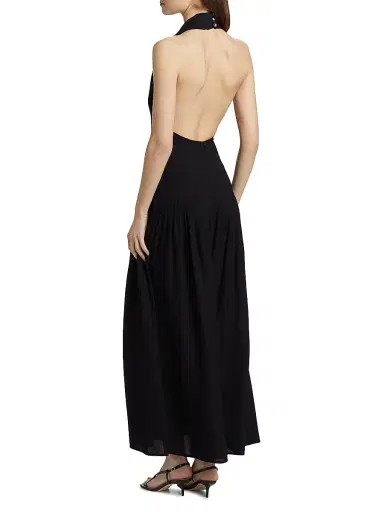 Proenza Schouler Women's Tala Halterneck Maxi Dress - Black - Size 14 | Thumbnail 5 Proenza Schouler Women's Tala Halterneck Maxi Dress - Black - Size 14 | Thumbnail 5
