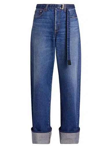 Sacai Men's Levi's x Rolled Wide-Leg Jeans | Thumbnail 1 Sacai Men's Levi's x Rolled Wide-Leg Jeans | Thumbnail 1