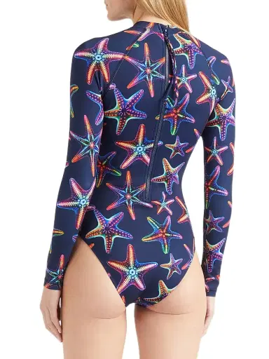 Vilebrequin Women's Disco Stars Mock Turtleneck One-Piece Rashguard | Thumbnail 5 Vilebrequin Women's Disco Stars Mock Turtleneck One-Piece Rashguard | Thumbnail 5
