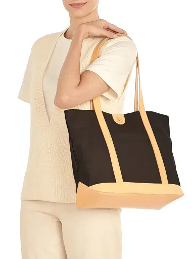 Il Bisonte Women's Caramella Classic Medium Tote - Nero Natural | Thumbnail 2 Il Bisonte Women's Caramella Classic Medium Tote - Nero Natural | Thumbnail 2