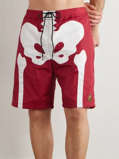 KAPITAL Straight-Leg Long-Length Panelled Swim Shorts - Men | Thumbnail 2 KAPITAL Straight-Leg Long-Length Panelled Swim Shorts - Men | Thumbnail 2