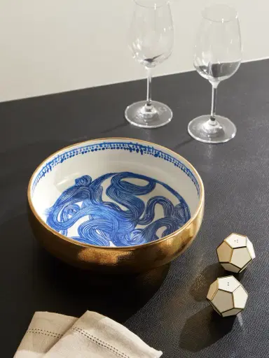 L'Objet Ruan Hoffmann Gold-Plated Painted Earthenware Bowl - Men | Thumbnail 2 L'Objet Ruan Hoffmann Gold-Plated Painted Earthenware Bowl - Men | Thumbnail 2