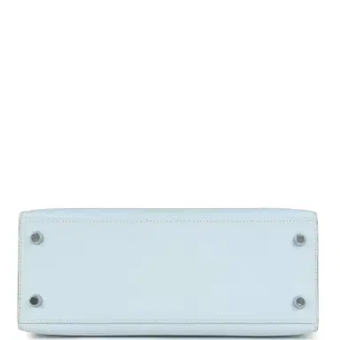 HERMÈS Hermes Kelly Sellier 25 Tri-Color Bleu Brume, Gold and Vert Jade Epsom Epsom Palladium Hardware | Thumbnail 6 HERMÈS Hermes Kelly Sellier 25 Tri-Color Bleu Brume, Gold and Vert Jade Epsom Epsom Palladium Hardware | Thumbnail 6