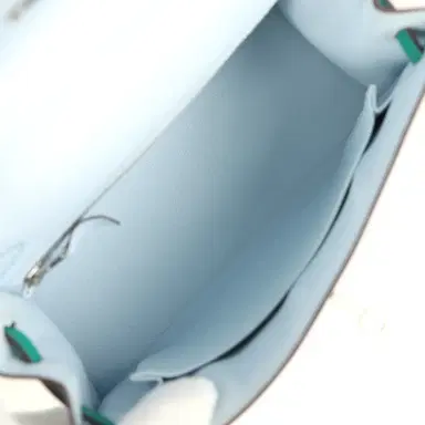 HERMÈS Hermes Kelly Sellier 25 Tri-Color Bleu Brume, Gold and Vert Jade Epsom Epsom Palladium Hardware | Thumbnail 8 HERMÈS Hermes Kelly Sellier 25 Tri-Color Bleu Brume, Gold and Vert Jade Epsom Epsom Palladium Hardware | Thumbnail 8