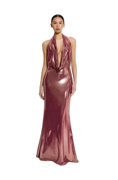 LAPOINTE Coated Jersey Cowl Neck Gown | Thumbnail 1 LAPOINTE Coated Jersey Cowl Neck Gown | Thumbnail 1