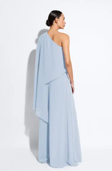 Lapointe Lightweight Georgette One Shoulder Top | Thumbnail 2 Lapointe Lightweight Georgette One Shoulder Top | Thumbnail 2