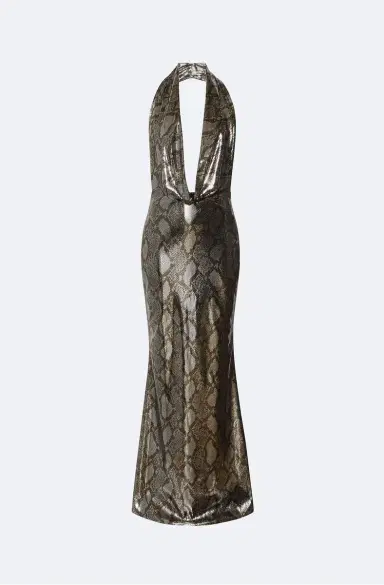 LAPOINTE Metal Snake Deep Cowl Neck Gown | Thumbnail 4 LAPOINTE Metal Snake Deep Cowl Neck Gown | Thumbnail 4