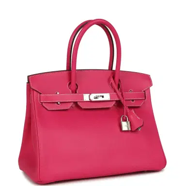 HERMÈS Pre-owned Hermes Birkin 30 Rose Tyrien Candy Epsom Palladium Hardware | Thumbnail 2 HERMÈS Pre-owned Hermes Birkin 30 Rose Tyrien Candy Epsom Palladium Hardware | Thumbnail 2