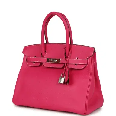 HERMÈS Pre-owned Hermes Birkin 30 Rose Tyrien Candy Epsom Palladium Hardware | Thumbnail 3 HERMÈS Pre-owned Hermes Birkin 30 Rose Tyrien Candy Epsom Palladium Hardware | Thumbnail 3
