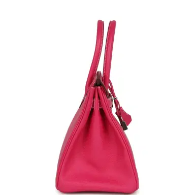 HERMÈS Pre-owned Hermes Birkin 30 Rose Tyrien Candy Epsom Palladium Hardware | Thumbnail 4 HERMÈS Pre-owned Hermes Birkin 30 Rose Tyrien Candy Epsom Palladium Hardware | Thumbnail 4