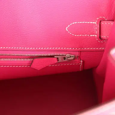 HERMÈS Pre-owned Hermes Birkin 30 Rose Tyrien Candy Epsom Palladium Hardware | Thumbnail 9 HERMÈS Pre-owned Hermes Birkin 30 Rose Tyrien Candy Epsom Palladium Hardware | Thumbnail 9