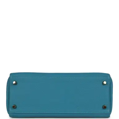 HERMÈS Pre-owned Hermes Kelly Retourne 28 Turquoise Togo Gold Hardware | Thumbnail 6 HERMÈS Pre-owned Hermes Kelly Retourne 28 Turquoise Togo Gold Hardware | Thumbnail 6