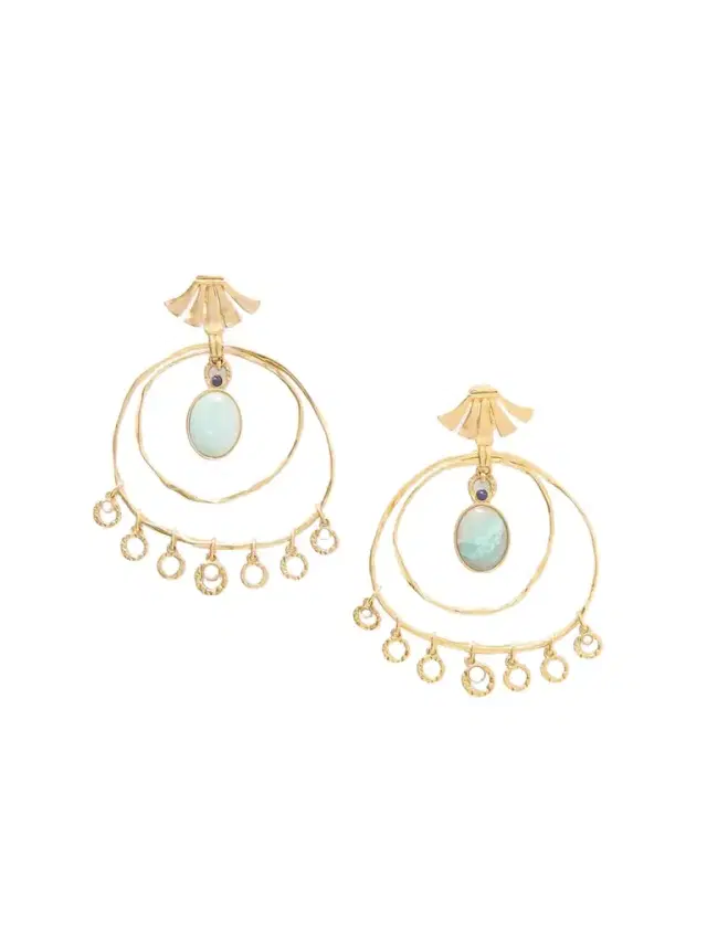 Chloé Sunflower Gold-tone, Amazonite And Sodalite Earrings