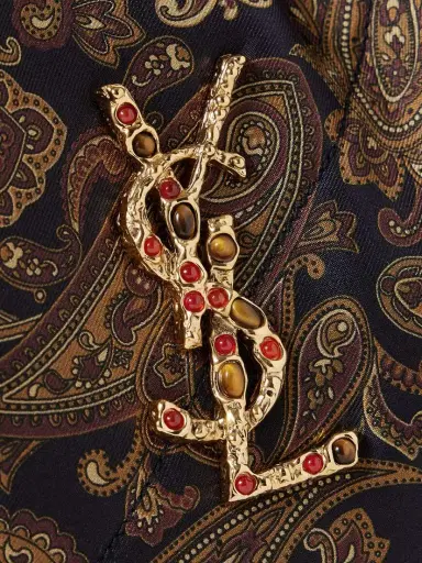Saint Laurent Jamie Embellished Quilted Paisley-print Twill Shoulder Bag | Thumbnail 4 Saint Laurent Jamie Embellished Quilted Paisley-print Twill Shoulder Bag | Thumbnail 4