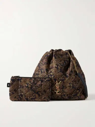 Saint Laurent Jamie Embellished Quilted Paisley-print Twill Shoulder Bag | Thumbnail 6 Saint Laurent Jamie Embellished Quilted Paisley-print Twill Shoulder Bag | Thumbnail 6