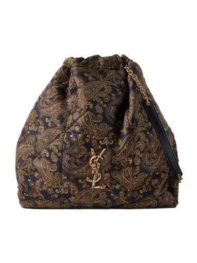 Saint Laurent Jamie Embellished Quilted Paisley-print Twill Shoulder Bag | Thumbnail 1 Saint Laurent Jamie Embellished Quilted Paisley-print Twill Shoulder Bag | Thumbnail 1
