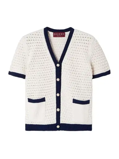 Gucci Crocheted Cotton-blend Cardigan | Thumbnail 1 Gucci Crocheted Cotton-blend Cardigan | Thumbnail 1