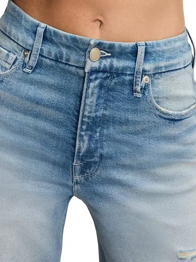 Good American Women's Good Skate High-Rise Wide Cropped Jeans - Indigo | Thumbnail 7 Good American Women's Good Skate High-Rise Wide Cropped Jeans - Indigo | Thumbnail 7