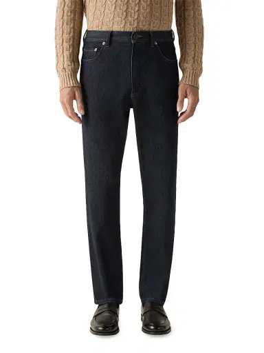 Zegna Men's Rinse-Washed Stretch Cotton Roccia Jeans - Dark Blue - Size 38 | Thumbnail 2 Zegna Men's Rinse-Washed Stretch Cotton Roccia Jeans - Dark Blue - Size 38 | Thumbnail 2