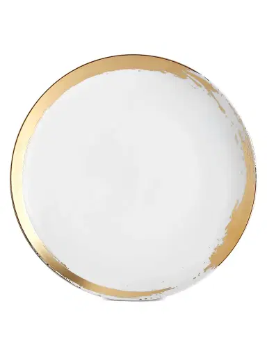 L'Objet Zen 24K Gold & Porcelain Dinner Plate | Thumbnail 1 L'Objet Zen 24K Gold & Porcelain Dinner Plate | Thumbnail 1
