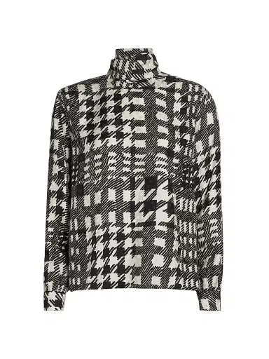 Libertine Women's Peggys Houndstooth Bianca Blouse - Creme Black | Thumbnail 1 Libertine Women's Peggys Houndstooth Bianca Blouse - Creme Black | Thumbnail 1