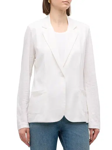 MAJESTIC FILATURES Women's Stretch Linen-Knit Blazer - Blanc - Size XL | Thumbnail 3 MAJESTIC FILATURES Women's Stretch Linen-Knit Blazer - Blanc - Size XL | Thumbnail 3