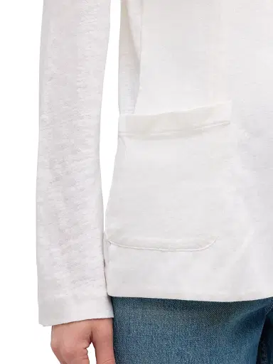 MAJESTIC FILATURES Women's Stretch Linen-Knit Blazer - Blanc - Size XL | Thumbnail 6 MAJESTIC FILATURES Women's Stretch Linen-Knit Blazer - Blanc - Size XL | Thumbnail 6