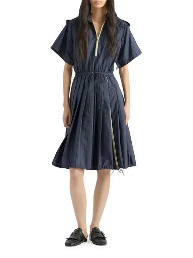 Prada Women's Light Re-Nylon Midi-Dress - Blue | Thumbnail 2 Prada Women's Light Re-Nylon Midi-Dress - Blue | Thumbnail 2