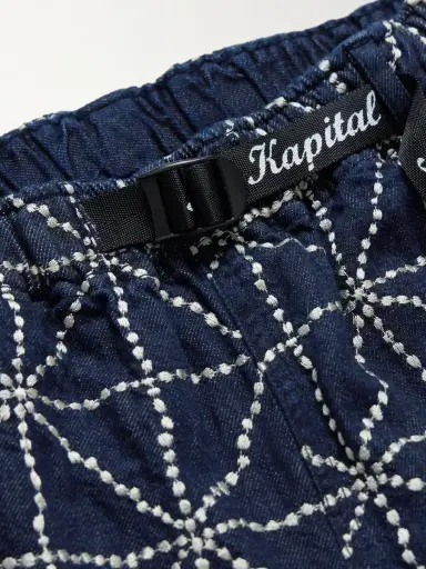 KAPITAL Dojo Easy Wide-Leg Belted Embroidered Denim Shorts - Men | Thumbnail 6 KAPITAL Dojo Easy Wide-Leg Belted Embroidered Denim Shorts - Men | Thumbnail 6