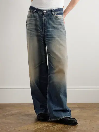 Acne Studios Wide-Leg Distressed Jeans - Men | Thumbnail 3 Acne Studios Wide-Leg Distressed Jeans - Men | Thumbnail 3