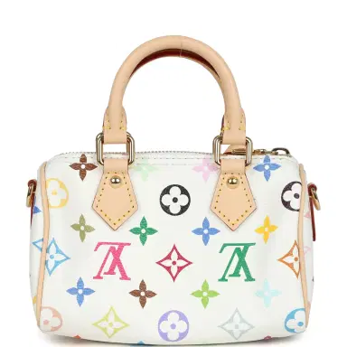 Louis Vuitton Louis Vuitton X Murakami Nano Speedy Bag White Multicolor Monogram Gold Hardware | Thumbnail 4 Louis Vuitton Louis Vuitton X Murakami Nano Speedy Bag White Multicolor Monogram Gold Hardware | Thumbnail 4