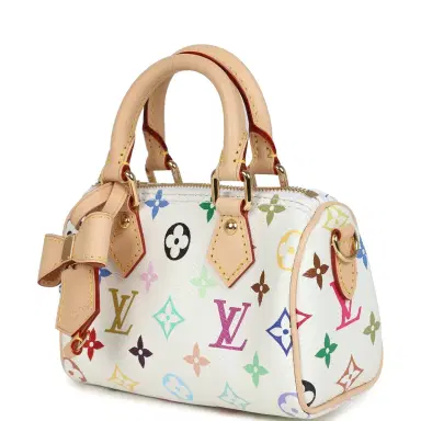 Louis Vuitton Louis Vuitton X Murakami Nano Speedy Bag White Multicolor Monogram Gold Hardware | Thumbnail 5 Louis Vuitton Louis Vuitton X Murakami Nano Speedy Bag White Multicolor Monogram Gold Hardware | Thumbnail 5