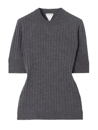Bottega Veneta Ribbed Wool T-shirt | Thumbnail 1 Bottega Veneta Ribbed Wool T-shirt | Thumbnail 1