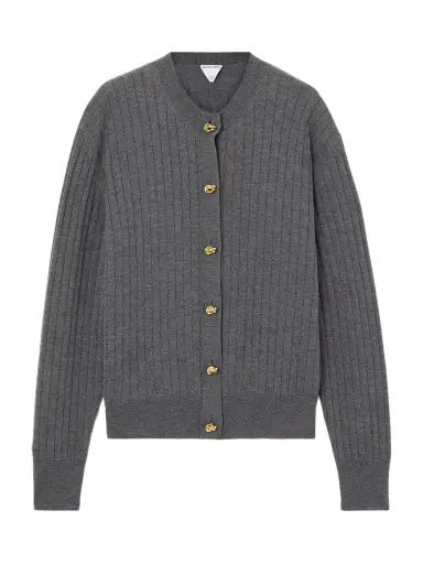 Bottega Veneta Ribbed Wool Cardigan | Thumbnail 1 Bottega Veneta Ribbed Wool Cardigan | Thumbnail 1