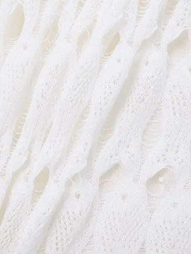 Bottega Veneta Embellished Open-knit Cotton And Silk-blend Midi Dress | Thumbnail 4 Bottega Veneta Embellished Open-knit Cotton And Silk-blend Midi Dress | Thumbnail 4