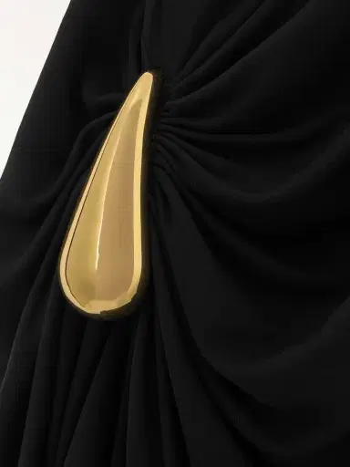 Bottega Veneta Gathered Embellished Crepe-jersey Maxi Dress | Thumbnail 4 Bottega Veneta Gathered Embellished Crepe-jersey Maxi Dress | Thumbnail 4