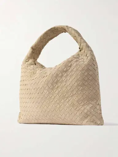 Bottega Veneta Hop Large Intrecciato Suede Tote | Thumbnail 3 Bottega Veneta Hop Large Intrecciato Suede Tote | Thumbnail 3