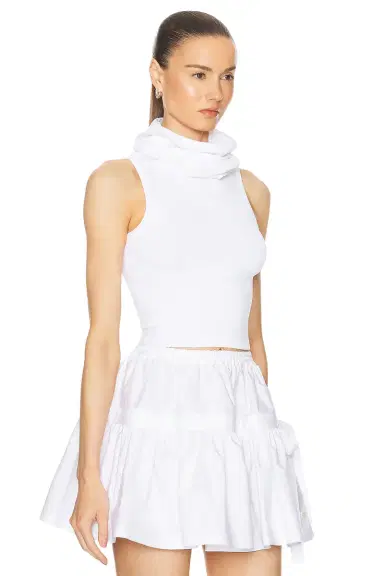 Alaïa Crop Hooded Tank Top | Thumbnail 3 Alaïa Crop Hooded Tank Top | Thumbnail 3