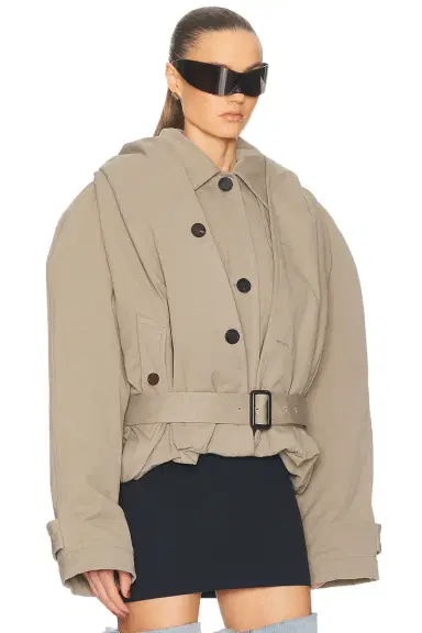 Balenciaga Hooded Trench Coat | Thumbnail 2 Balenciaga Hooded Trench Coat | Thumbnail 2