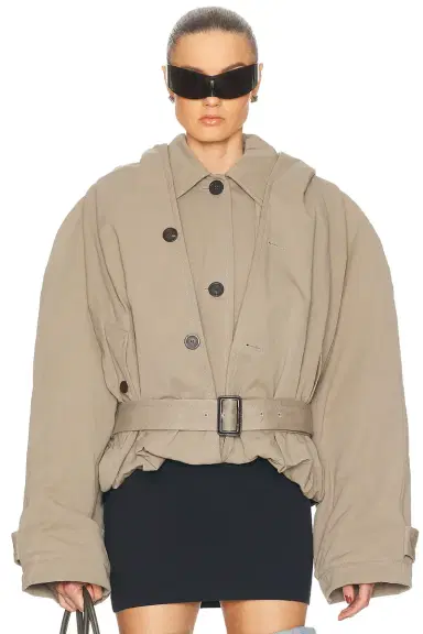 Balenciaga Hooded Trench Coat | Thumbnail 1 Balenciaga Hooded Trench Coat | Thumbnail 1
