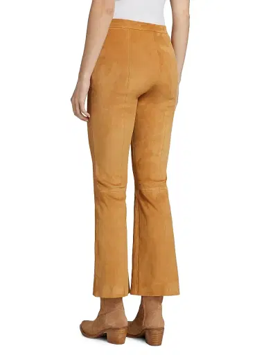 Sprwmn Women's Ankle Flare Suede Pants | Thumbnail 5 Sprwmn Women's Ankle Flare Suede Pants | Thumbnail 5