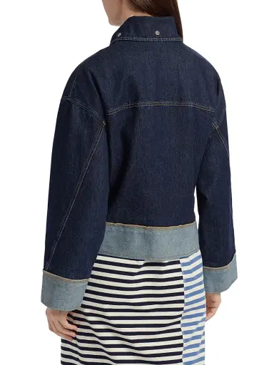 3.1 Phillip Lim Women's Boxy Peplum Hem Denim Jacket - Dark Indigo - Size Large | Thumbnail 5 3.1 Phillip Lim Women's Boxy Peplum Hem Denim Jacket - Dark Indigo - Size Large | Thumbnail 5