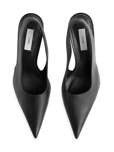 TOTEME Women's 55MM Leather Slingback Pumps - Black - Size 12 | Thumbnail 3 TOTEME Women's 55MM Leather Slingback Pumps - Black - Size 12 | Thumbnail 3
