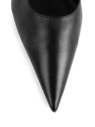 TOTEME Women's 55MM Leather Slingback Pumps - Black - Size 12 | Thumbnail 4 TOTEME Women's 55MM Leather Slingback Pumps - Black - Size 12 | Thumbnail 4