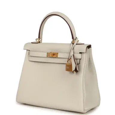 HERMÈS Hermes Special Order (HSS) Kelly Retourne 25 Craie Verso Togo Brushed Gold Hardware | Thumbnail 5 HERMÈS Hermes Special Order (HSS) Kelly Retourne 25 Craie Verso Togo Brushed Gold Hardware | Thumbnail 5
