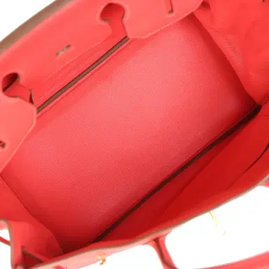 HERMÈS Pre-owned Hermes Birkin 35 Geranium Togo Gold Hardware | Thumbnail 8 HERMÈS Pre-owned Hermes Birkin 35 Geranium Togo Gold Hardware | Thumbnail 8