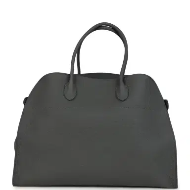 The Row The Row Soft Margaux 17 Bag Timouse Grey Calfskin Silver Hardware | Thumbnail 4 The Row The Row Soft Margaux 17 Bag Timouse Grey Calfskin Silver Hardware | Thumbnail 4