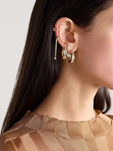 Anita Ko Meryl 18-karat Gold Diamond Hoop Earrings | Thumbnail 4 Anita Ko Meryl 18-karat Gold Diamond Hoop Earrings | Thumbnail 4